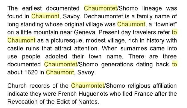 Chaumontet Shomo